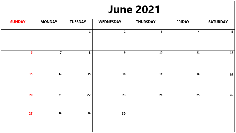 Basic Calendar 2021