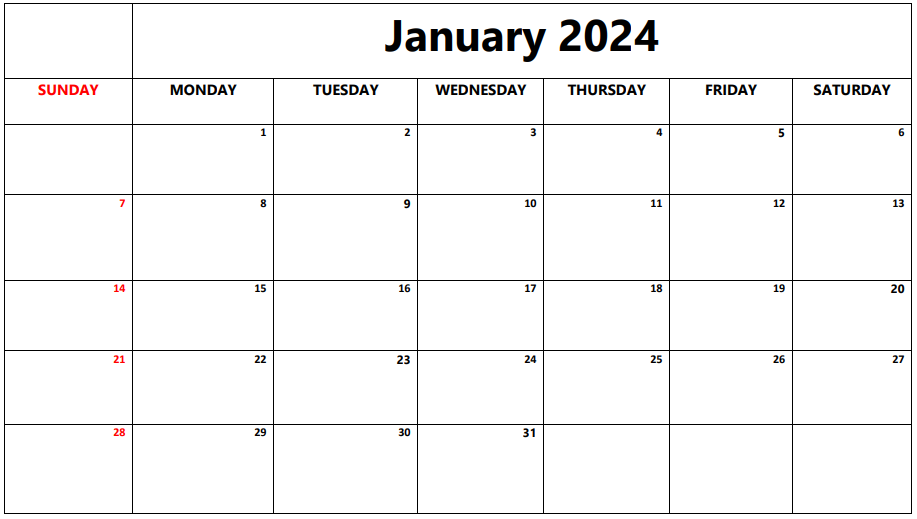 Basic Calendar 2024