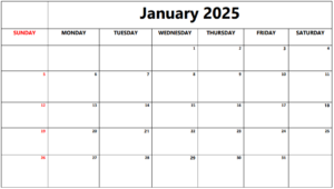 Basic Calendar 2025