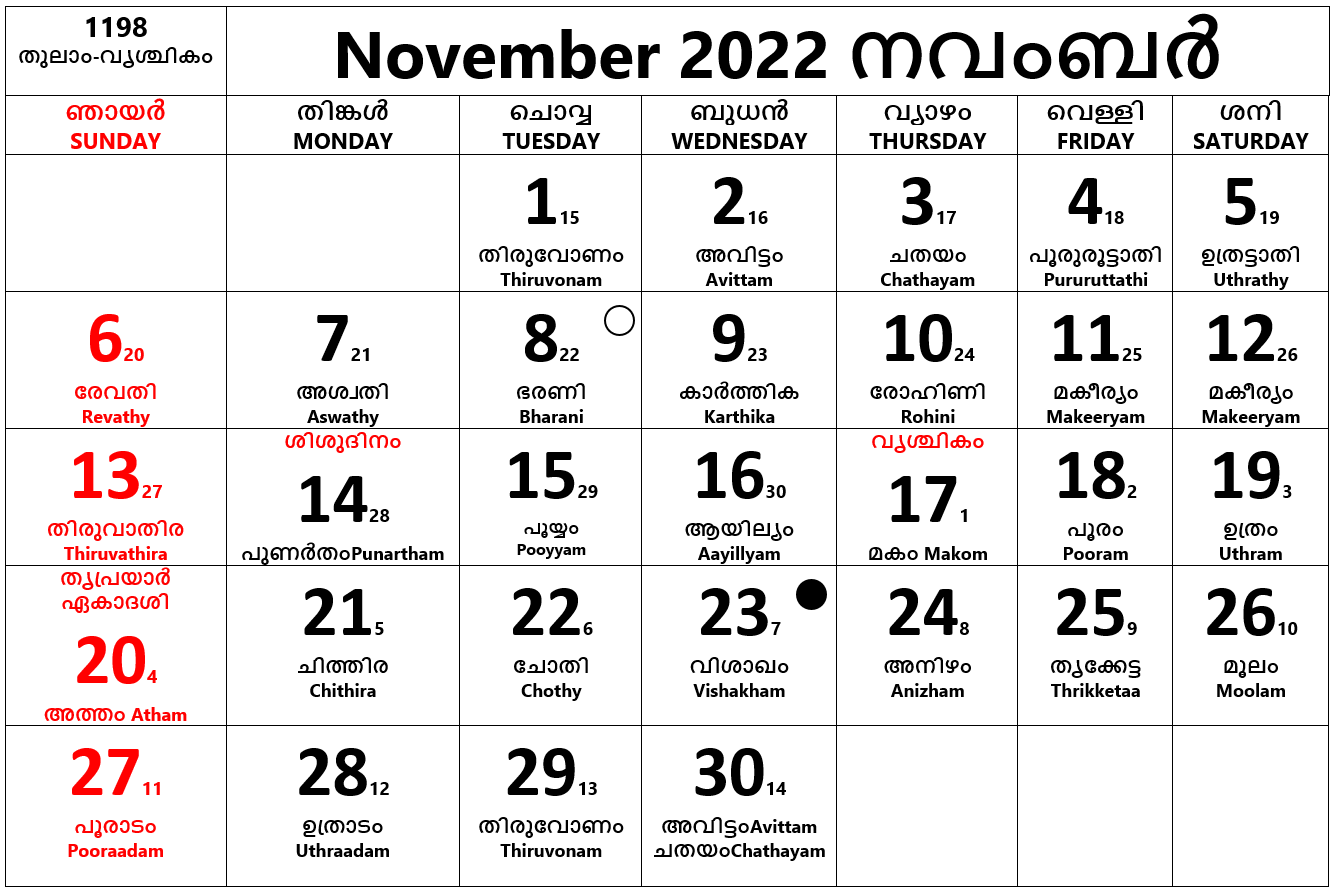 November 2023 Calendar Malayalam Manorama Get Calender 2023 Update